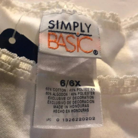 OLD NAVY EUC JEAN SKIRT / NWT TOP GIRLS SET SHIRT JEANS TSHIRT WHITE TOPS SIZE 6 - Picture 6 of 6